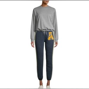 No Boundaries Varsity faux sherpa lined jogger sweatpants size L